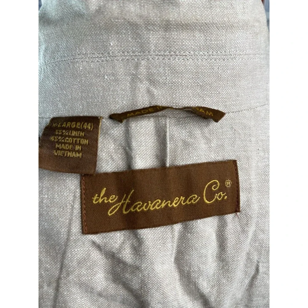 Havanera Co Men XL Blazer Summer Breeze Beige Linen Blend Unstructured